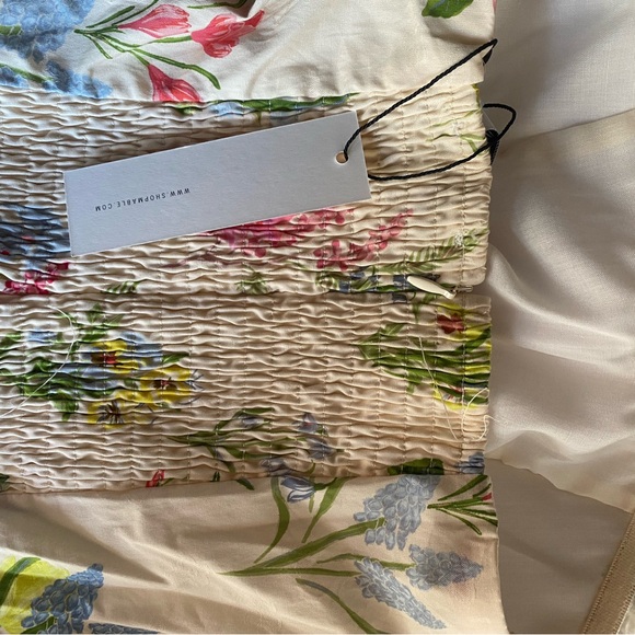 MABLE Dress Cream Floral Off-Shoulder Cotton NWT - Picture 14 of 15